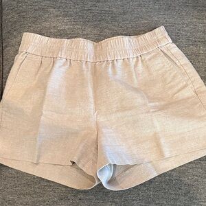 J. Crew Women's High Waist  Sparkly Tan Shorts